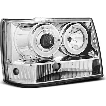 Přední světlomet TUNING-TEC Přední světla Jeep Grand Cherokee 93-98 Angel Eyes - chrom