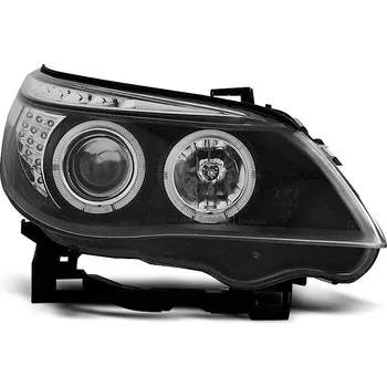 Přední světlomet TUNING-TEC Přední světla BMW E60, E61 04-07 Angel Eyes - černé
