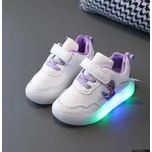 Frozen (Ledové království) LED tenisky pro dívky Frozen Barva: Bílo-fialové, Elsa s motýlkem, Velikost: 23 (14,2 cm)