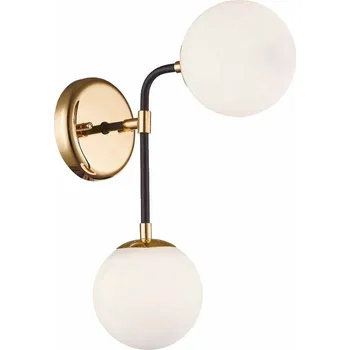 Nástěnné svítidlo Zuma Line Riano nástěnné svítidlo 2x42 W černá-zlatá-opálová W0454-02A-SDAA