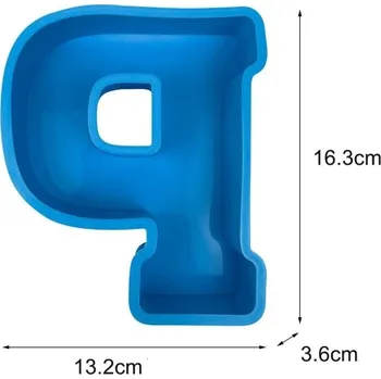PourArt Silikonová forma X312-42 Velké 3D písmeno P 163x132mm