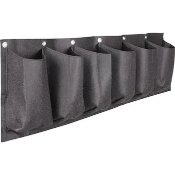 Květináč Merco Horizontal Grow Bag 6 textilní květináče na zeď černá Balení: 1 ks