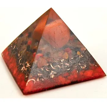 Orgonitová pyramida 5 cm, Jaspis červený