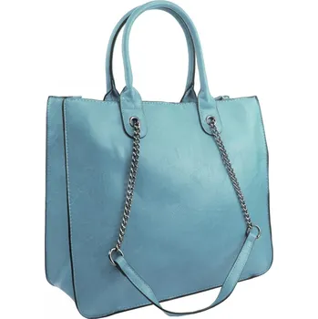 Kabelka JGL Světle modrá velká dámská kabelka do ruky i přes rameno