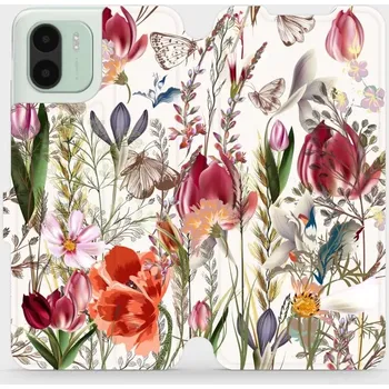 Pouzdro na mobilní telefon Flipové pouzdro Mobiwear - Xiaomi Redmi A2 - MP01S Rozkvetlá louka (Knížkové flip pouzdro, obal, kryt na mobil Xiaomi Redmi A2 - MP01S Rozkvetlá louka, materiál Umělá kůže + TPU - ochrana 360°, stojánek, silikonová vanička, magnetické zavírání)