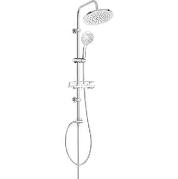 Sprchový set Invena Corso sprchová sada na stěnu s dešťovou sprchou chrom AU-23-001