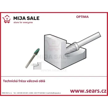 Příslušenství k frézce Technická fréza F0618S06 oblá 6x10x6 OPTIMA PRECISE ( OPTIMA TOOL )