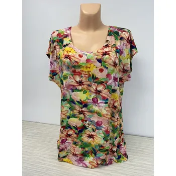 Trička a topy, Barva Oranžová, Velikost XXXL 54, Materiál 96% Viskoza 4% Lycra