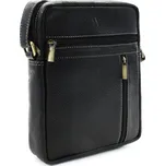 Černý pánský kožený zipový crossbag 215-1218-60 + doprava zdarma