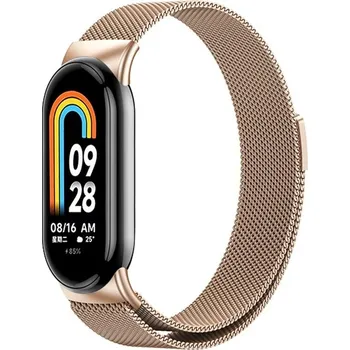 Příslušenství k chytrým hodinkám eses Milánský tah pro Xiaomi Smart Band 8, 9 a 10 - Růžově zlatý