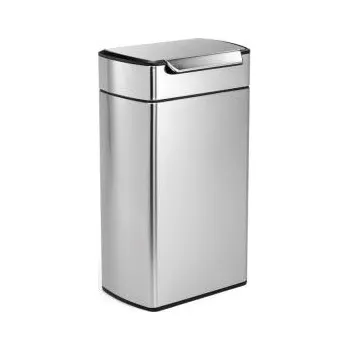 Odpadkový koš Simplehuman Dotykový odpadkový koš Simplehuman – 40 l, hranatý, matná nerez ocel, FPP, CW2014