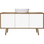 Oltens Hedvig skříňka 140x45x49.7 cm pod umyvadlo závěsná bílá-dub 60205060