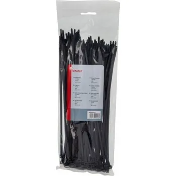 Stahovací páska Černé kabelové pásky 4,8x300mm 100 ks. MZR 61870