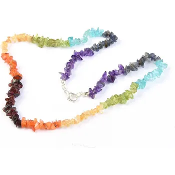 Náhrdelník Náhrdelník s čakra kameny 7barev 45cm