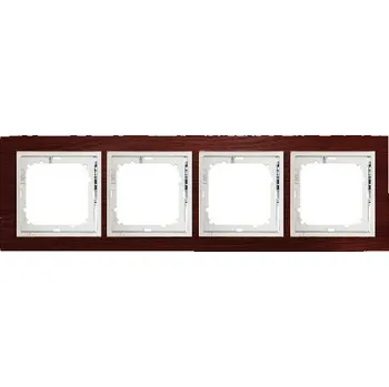 Timex Dřevěný rámeček Opus Premium Plus mahagon / chrom, čtyřnásobný