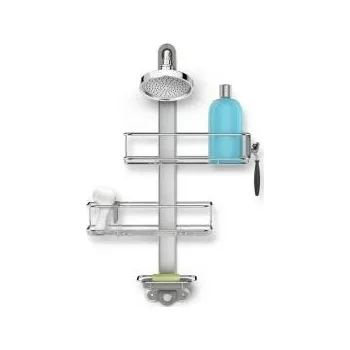 Drátěná police Simplehuman Nastavitelný set poliček a držáku do sprchy, Simplehuman Caddy– závěsný, nerez ocel / ALU, BT1098