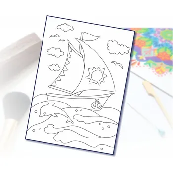 kreativní sada Radost v písku Šablona na pískování plachetnice Varianta: A2 (420 x 594 mm)