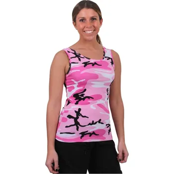 Tílko dámské STRETCH RŮŽOVÉ PINK CAMO XXL - Na prodejně