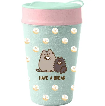 dětská jídelní sada koziol Dětský termohrnek Iso To Go Pusheen, 400ml, tyrkysový
