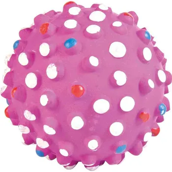 Hračka pro psa Hračka TRIXIE guma - míč mechový neonový se špuntíky 7cm (MIX BAREV)