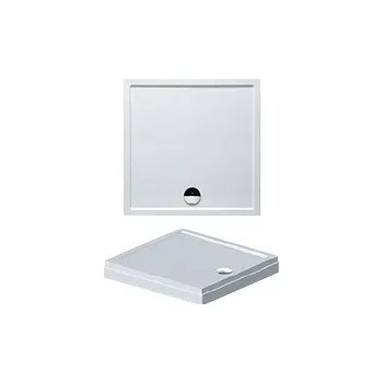 Sprchová vanička Riho Davos 251 Čtvercová sprchová vanička 90x90x4,5 cm, včetně nožiček a panelu, bílá, D002006005