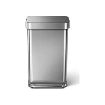 Odpadkový koš Simplehuman Pedálový odpadkový koš Simplehuman – 45 l, kartáčovaná ocel, FPP, kapsa na sáčky, CW2024