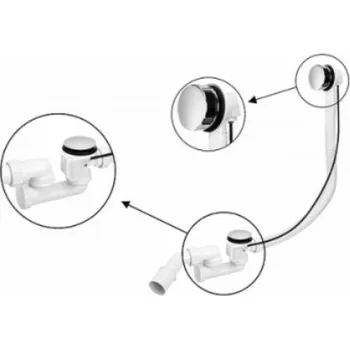 Sifon McAlpine sifon Sada odtoku a přepadu s automatickou zátkou, chrom (HC31M-N1)