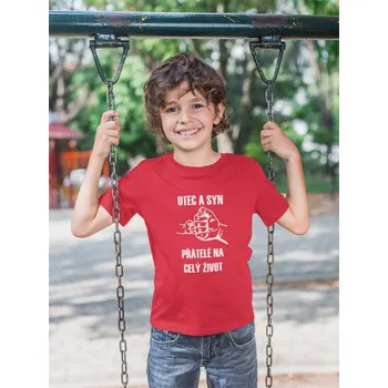 Chlapecké tričko Otec a syn Barva: Červená, Velikost: 158
