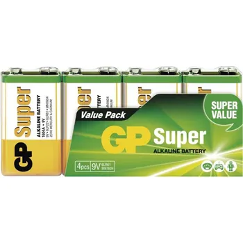 Článková baterie Alkalická baterie GP Super 9V (6LF22) B13504