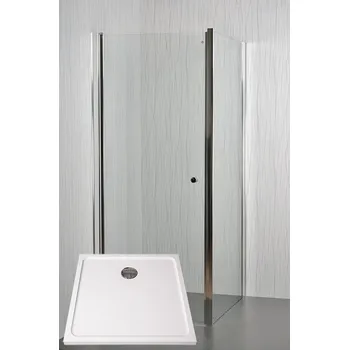 Arttec Moon A4 Obdélníkový sprchový kout 90x88 cm, otevírací, s vaničkou, Chrom / Transparentní, PAN04467