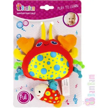 plyšák BAM BAM PLYŠ Baby přívěšek plyšový Krab hrající pro miminko Zvuk