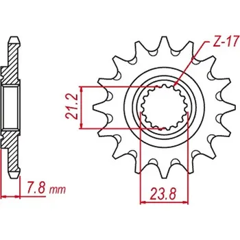 Řetězová sada pro motocykl MTX PARTS řetězové kolo přední HORNET 2320 14 HONDA CRF 250R 18-19 samočistící (JTF1344.14) (řetěz 520) (MTX PARTS řetězové kolo přední HORNET 2320 14 HONDA CRF 250R 18-19 samočistící (JTF1344.14) (řetěz 520))