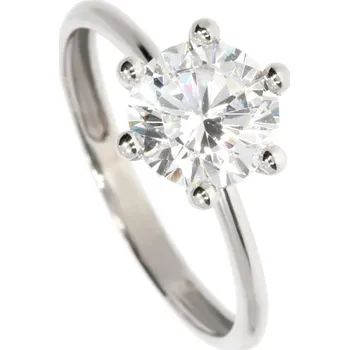 Šperk Zlatnictví Helios Zásnubní prsten bílé zlato se zirkonem Velikost: 54, Váha: 1,95g