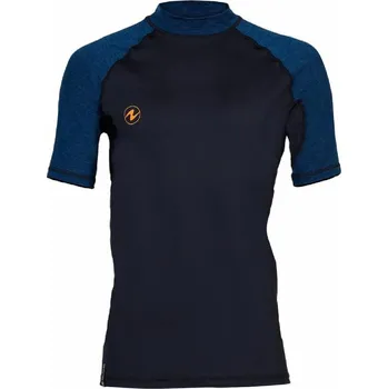 Neoprenové oblečení Aqualung Pánské lycrové triko SLIM FIT černá/modrá, krátký rukáv S + DÁREK