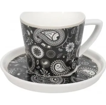 Kávová sada 6ks černá Shanti 100ml BRANDANI (barva - černá se vzory)