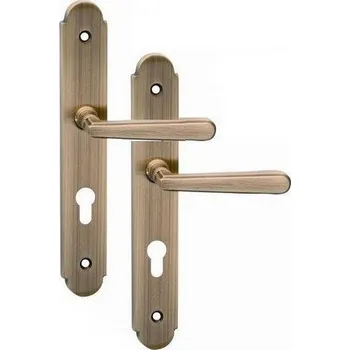 Dveřní kování COBRA Bezpečnostní kování pro vchodové dveře ALT - WIEN bronz česaný