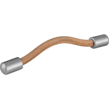 Nábytkové kování Walteco Nábytková úchytka Izola rozteč 128mm, kožená, matný chrom