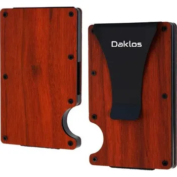 Peněženka Daklos Wood RFID bezpečnostní dřevěná mini peněženka