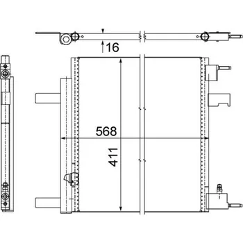 Výparník klimatizace Kondenzátor, klimatizace MAHLE AC 636 000P