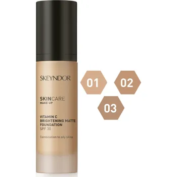 Make-up Skeyndor Skincare Makeup Vitamin C Brightening Matte SPF30 – rozjasňující a matující make-up pro smíšenou a mastnou pleť 30 ml Odstín: 02