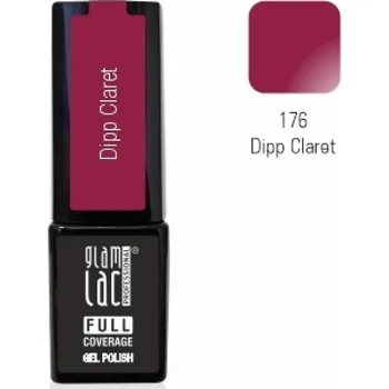 Umělé nehty GlamLac Gel lak červený - 176 Deep Claret 6 ml
