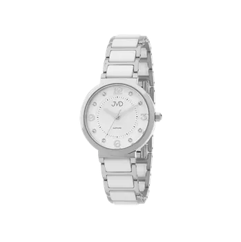 Hodinky Dámské náramkové hodinky JVD JG1004.1 se safírovým sklem a keramickými prvky - POSLEDNÍ KUS Domažlice (POŠTOVNÉ ZDARMA!!)
