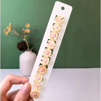 B-TOP Mini květinové sponky do vlasů 10 ks Flowers Druh barvy: Oranžová