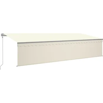 Markýza vidaXL Automatická markýza s LED a senzorem větru 600 x 300 cm krémová
