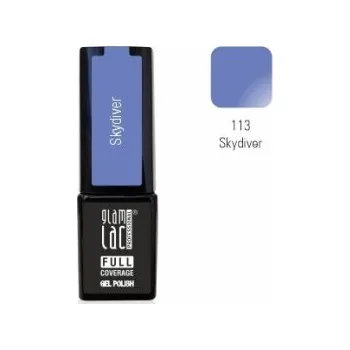 Umělé nehty GlamLac Gel lak modrý - 113 Skydiver 6 ml