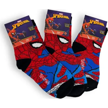 Chlapecké vysoké ponožky spiderman modré barvy Barva: Modrá, Velikost: 23-26