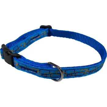Obojek pro psa BAFPET Popruhový obojek OBDELNÍČKY Barva: Modrá, Rozměr: 10mm x 18-26cm 18105O