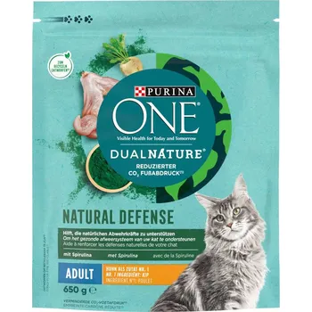 Volný čas 2x650g Purina ONE Dual Nature kuřecí se spirulinou - výhodné balení