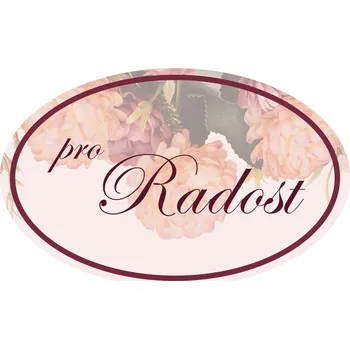 HOME ELEMENTS Samolepka 7x4,3 cm, Pro radost - růžová Home Elements