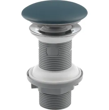 Sifon Umyvadlová výpust 5/4“, click-clack, keramická zátka, 20-70mm, zelená petrol 38TP0181I